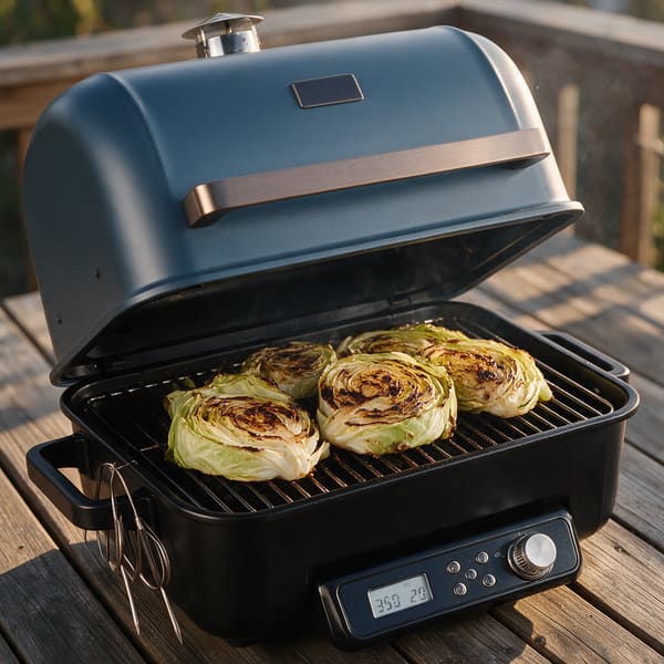 Grilled cabbage steaks