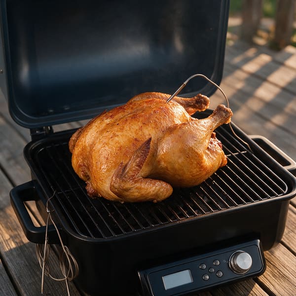 Smoked whole chicken