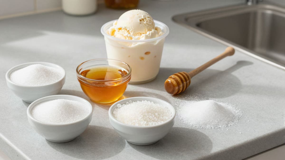 Sweetener swaps for the Creami (and how each one freezes)