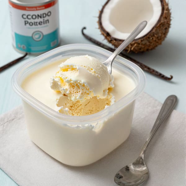 Dairy-free vanilla protein ice cream