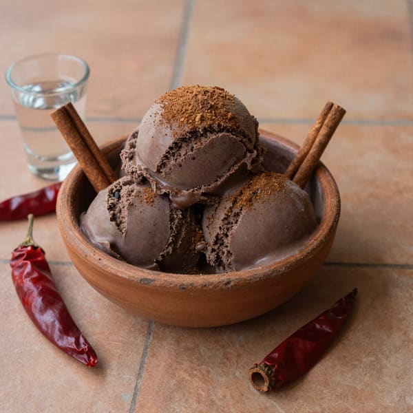 Mezcal Mexican chocolate ice cream