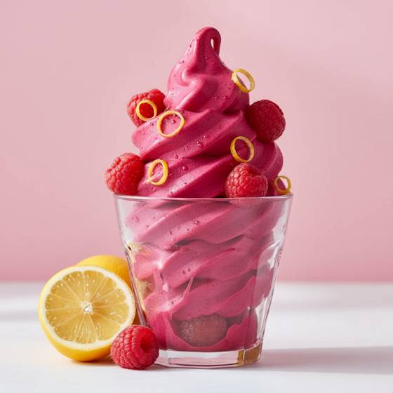 Raspberry lemon fruit whip