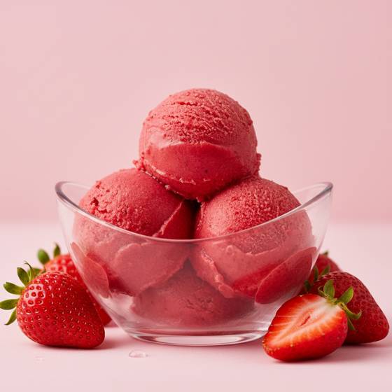 Strawberry sorbet