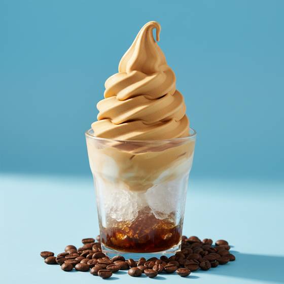 Iced coffee protein soft serve